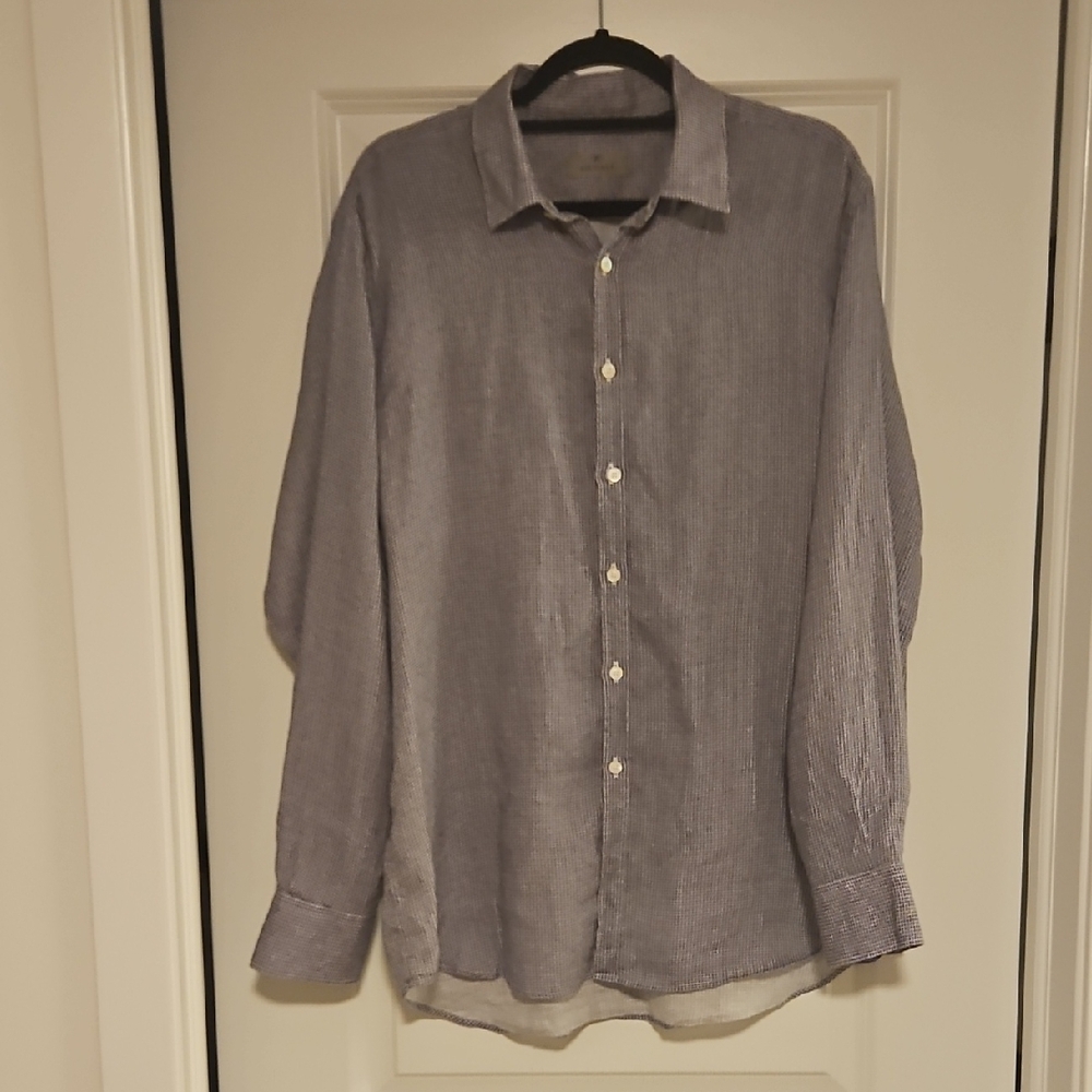Canali Men's Charcoal Button Down Shirt